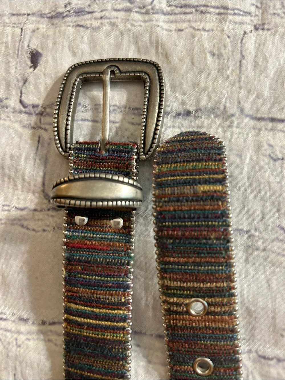 VINTAGE ELITE(2) BOHO & (1) COLOR BLOCK VTG DENIM  STYLE WOMEN’S BELTS